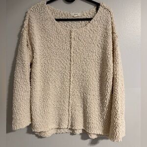 Mine Ivory Textured Knit Top
